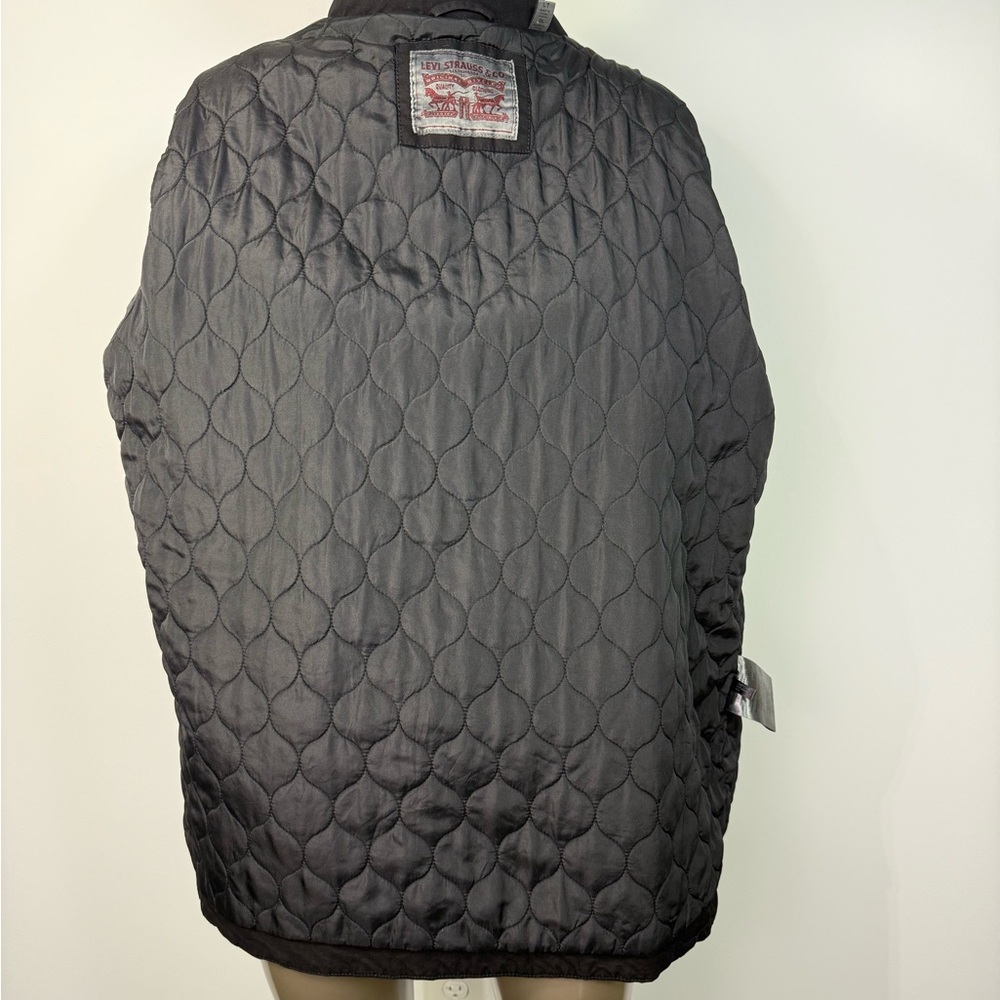 NWT Levi's Men's Two-Pocket Trucker Jacket Sherpa Lined Black Size LT - Picture 12 of 16